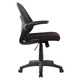 Sit Operators Office Chair, black ergonomic office chair with adjustable height, armrests, and swiveling wheels for comfortable seating at work.