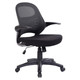 Sit Operators Office Chair, ergonomic black office chair with mesh backrest, adjustable height, and rolling casters.