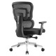 Up Ergo Medium-back Office Chair, ergonomic black mesh office chair with adjustable armrests and chrome base.