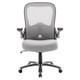 Big and Tall 500LBS Netted High-back Office Chair, ergonomic office chair with a mesh back, cushioned seat, adjustable armrests, and five caster wheels for mobility.