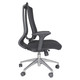 Jankz Human Ergo Medium-back Office Chair, ergonomic mid-back black office chair with adjustable height and armrests, and caster wheels for mobility.