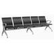 Polyurethane Airport Bench | JOC-ABC-POL, black seats with silver metal frame and armrests, designed for airport waiting areas. Polyurethane Airport Bench | JOC-ABC-POL, black seats with silver metal frame and armrests, designed for airport waiting areas.