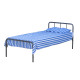Induna Single Steel Bed Single 1900L x 760D x 405mm High (Welded Mesh 100 x 100 mm and No Head or Foot Rest) with Mattress