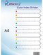 Polyprop Index Dividers - Colour - 10 Tab Plain