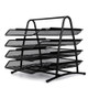 4-Tier Wire Mesh Letter Tray - Black 4-Tier Wire Mesh Letter Tray - Black