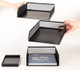 Stackable Letter Tray with Organiser - Black