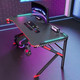 Ergonomic Gaming Table with Cup Holder and Headphone Hook