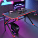 Ergonomic Gaming Table with Cup Holder and Headphone Hook