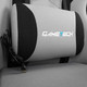 Leica Grey Gaming Chair with Massaging Cushion and Footrest (Fabric)