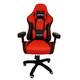 GameTech - Spider Red Leather Gaming Chair with Massaging Cushion
