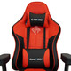 GameTech - Spider Red Leather Gaming Chair with Massaging Cushion