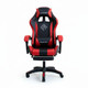 Reclining Ergonomic Gaming Chair with Adjustable Footrest & Lumbar Support - Black & Red