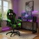Reclining Ergonomic Gaming Chair with Adjustable Footrest & Lumbar Support – Black & Green