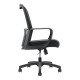 Black Mesh Medium-back Office Chair with Armrests and a Five-Star Base, Providing Supportive Office Seating, by Brand 67, in a Sleek and Ergonomic Design, Featuring a Sturdy Frame and Adjustable Features for Comfort.
