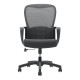 The Black Mesh Medium-Back Office Chair features a black mesh backrest, padded seat, chrome base, and nylon castors. Sleek ergonomic design with adjustable height and sturdy frame. The Black Mesh Medium-Back Office Chair features a black mesh backrest, padded seat, chrome base, and nylon castors. Sleek ergonomic design with adjustable height and sturdy frame.