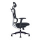 Black Mesh High-back Ergonomic Chair with Chrome Frame, Adjustable Features, and Five-Star Base, by 67, Showcasing Its Sleek Design and Sturdy Build, Ideal for Comfort and Support in an Office Setting.