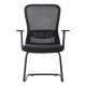 C4002B Black Mesh with Steel Sleigh Frame Visitor Office Chair