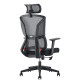 C4001 Black Mesh Office Chair with Black Nylon Frame and High-back Design, Featuring Adjustable Headrest and Lumbar Support, Ideal for Comfort During Long Work Hours, Available to Buy Office Chair Online.