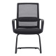 C4007B Black Mesh with Aluminium Sleigh Frame Visitor Office Chair