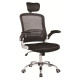 DB116 Black Mesh with Silver Frame High-Back Office Chair