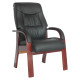 DB113 Mahogany PU Leather with Wooden Frame Executive Visitor Office Chair