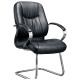 DB084B Black PU Leather with Chrome Frame Executive Visitor Office Chair