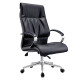 DB083 Black Polyurethane Leather with Chrome Base Executive High-Back Office Chair