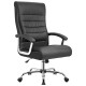 DB108 Black Polyurethane Leather with Chrome Base Executive High-Back Office Chair