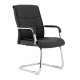 DB122B Black Polyurethane Leather Visitor Office Chair