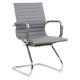 A Stylish Eames-Inspired Visitor Office Chair with a Sleek Chrome Frame and PU Leather Finish. Features Chrome Armrests with Padded PU Sleeves and a Sturdy Chrome Sleigh Base.