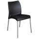 Black Contour Tia Armless Dining Chair