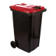 All-weather Wheelie 240L Red Lid Bin