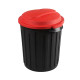 Street Smart 60L Dust Bin - Red Lid