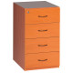 Sorted Desk High Pedestal, 4 Drawer in Cherry Melawood