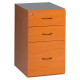 Sorted Desk High Pedestal, 2 Drawer, 1 Filer in Cherry Melawood