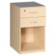 Sorted Desk High Pedestal 2 Drawer, Lever Arch in Maple Melawood