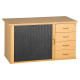 Sorted Pedenza Roller Door, 4 Drawer in Oak Melawood