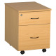 Sorted Mobile Pedestal, 1 Drawer, 1 Filer in Oak Melawood