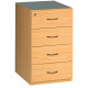 Sorted Desk High Pedestal, 4 Drawer in Oak Melawood