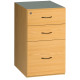 Sorted Desk High Pedestal, 2 Drawer, 1 Filer in Oak Melawood