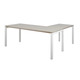 Prowork Office Desk with Extension in Melawood 1000W X 732H mm with 22 mm Top (in Front Desk)