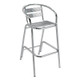 Flamingo Bar Stool Cec-Cp-Fbs, Modern Chrome-Finished Metal Bar Stool with a Sleek, Curved Backrest and Footrest for Comfortable Seating.