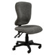 Lucea 1800 Typist Office Chair in Dark Grey Fabric, Featuring a Breathable Mesh Back Office Chair Design, Black Base and Wheels, Showcasing Ergonomic Office Seating with Adjustable Features for Comfort and Support.