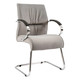Salvador Chrome Visitor Office Chair SAC-VCH-SAL-CHR, modern office chair with beige upholstery and chrome armrests.