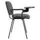 Stacker 502 with Writing Tablet Chair SAC-CCH-502, versatile classroom or office chair with a writing tablet, cushioned seat and backrest, and sturdy black metal frame for comfortable seating.