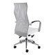 Exodus High-back Office Chair COF-HCH-EC6, modern ergonomic office chair with a white mesh backrest, white seat cushion, black and chrome armrests, and adjustable height with a five-wheel base.