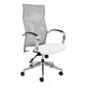 Exodus High-back Office Chair COF-HCH-EC6, modern ergonomic chair with a high mesh backrest, white cushioned seat, and adjustable armrests.
