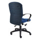 Fiona Medium-back Office Chair, blue fabric upholstered ergonomic office chair with black armrests and adjustable height, COF-MCH-FC5.
