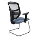 Que Mesh Visitor Office Chair with Y800 Adjustable Three Positional Arm Rear Side View | Office Chairs | Office Stock