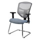 Que Mesh Visitor Office Chair with Y800 Adjustable Three Positional Arm Front Side View | Office Chairs | Office Stock